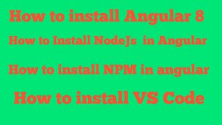 How to install Angular8