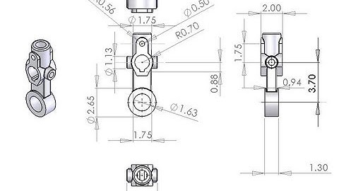 Solidworks 3D modeling of Auto idler arm step by step