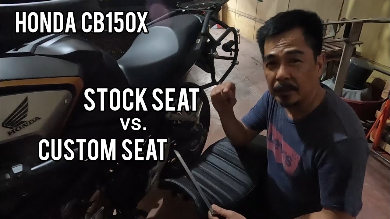Honda CB150X Custom Low Seat Project Part 4 of 4 Stock Seat vs