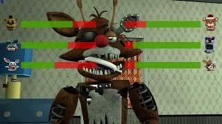 Fnaf 1 Originals Vs Xmas Animatronics With Healthbars!