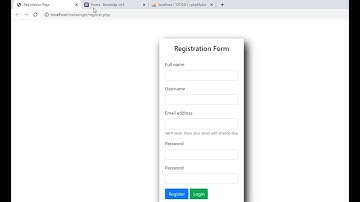 Part 2 -How to create registration form using bootstrap