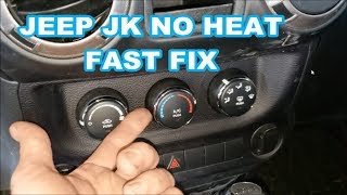 Jeep NO HEAT Fast Pinpoint / Fix Wrangler JK Temperature Blend door actuator  - YouTube
