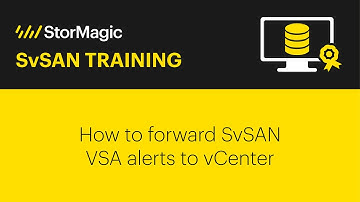 How to forward SvSAN VSA alerts to vCenter
