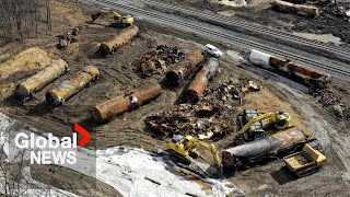 Ohio train derailment: Authorities looking for whole suite of chemicals during clean-up | FULL