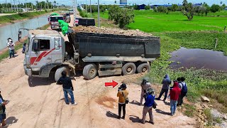 Download Lagu Be Careful! Start New Landfill Project! By Dump Truck 25.5Ton Fill soil beside canal \u0026 Dozer Pushing MP3 Download Lagu Be Careful! Start New Landfill Project! By Dump Truck 25.5Ton Fill soil beside canal \u0026 Dozer Pushing MP3
