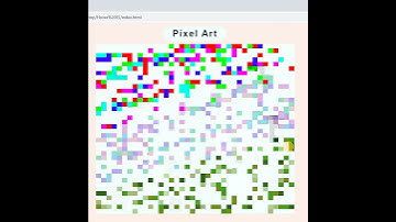 Pixel art in CSS HTML JavaScript
