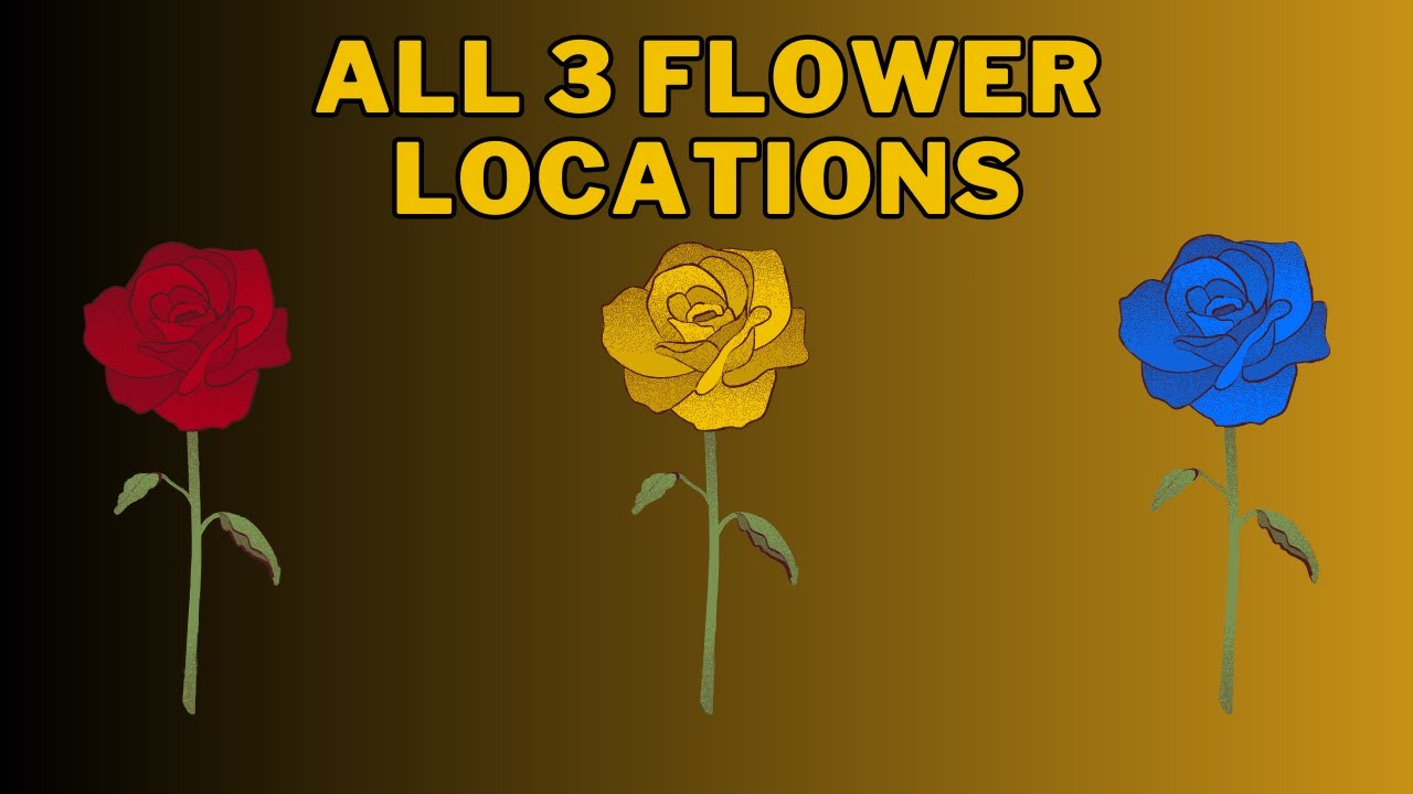 All 3 Flower Locations In Blox Fruits Red Blue And Yellow Flower YouTube