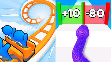 Runner Coaster VS Snake Run Race All MAX Satisfying ASMR Gameplay All Update Levels