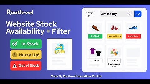 Odoo Website Stock Availability Filter | show badges by stock availablity on odoo ecommerce website