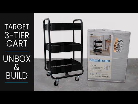 3 Tier Metal Utility Cart Chrome - Brightroom™