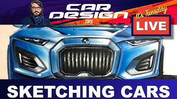 How to Draw Cars - Front View RENDERING Luciano Bove
