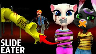 Slide Eater Eat Blippi.exe And Angela And Becca - My Talking Tom Friends - Among Us