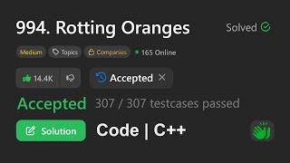 Rotten  oranges | Leetcode 994 | BFS - using Queue