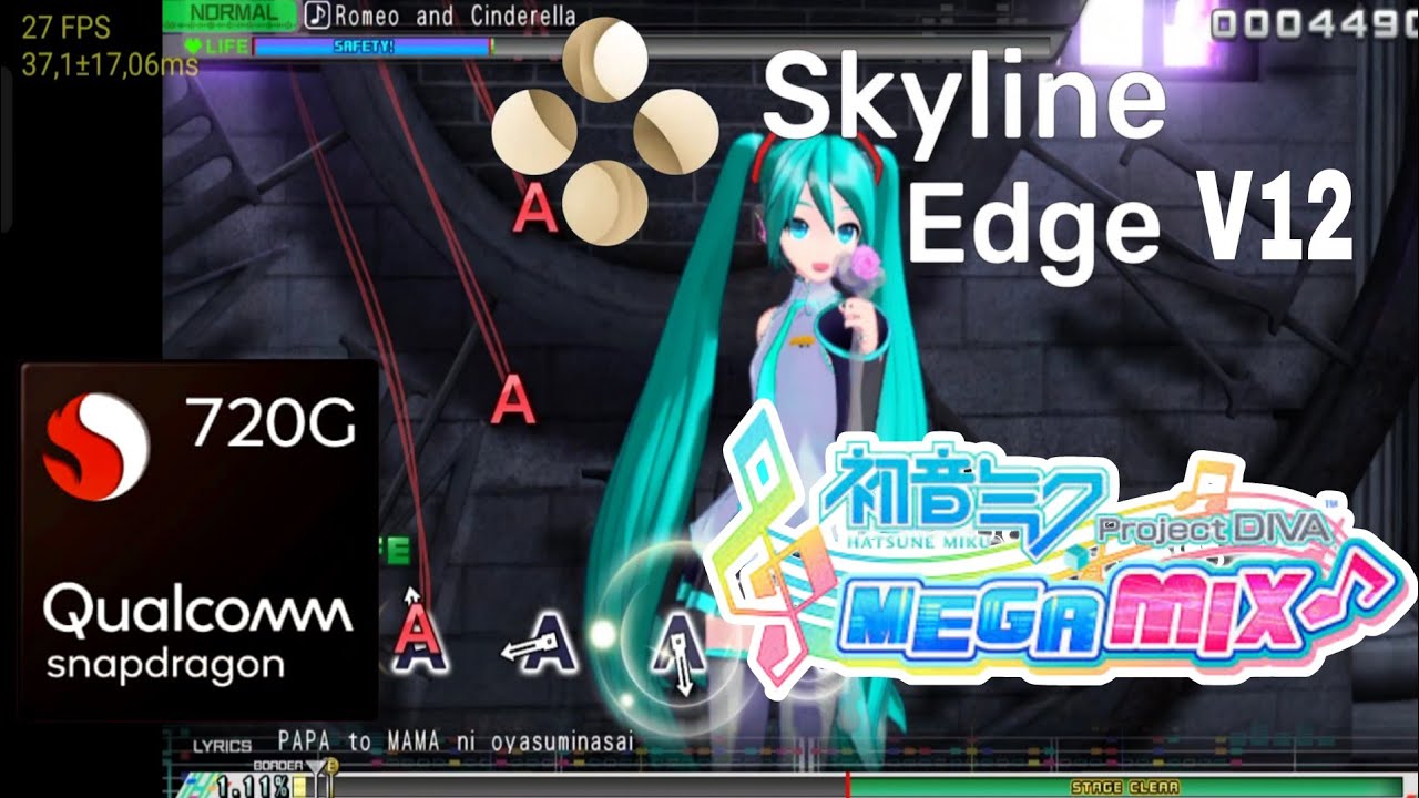 VGA UPスキャンデミロ　ゲームテック　DSUB25ピン出力 Hatsune Miku: Project DIVA Mega Mix en Snapdragon 720g Skyline