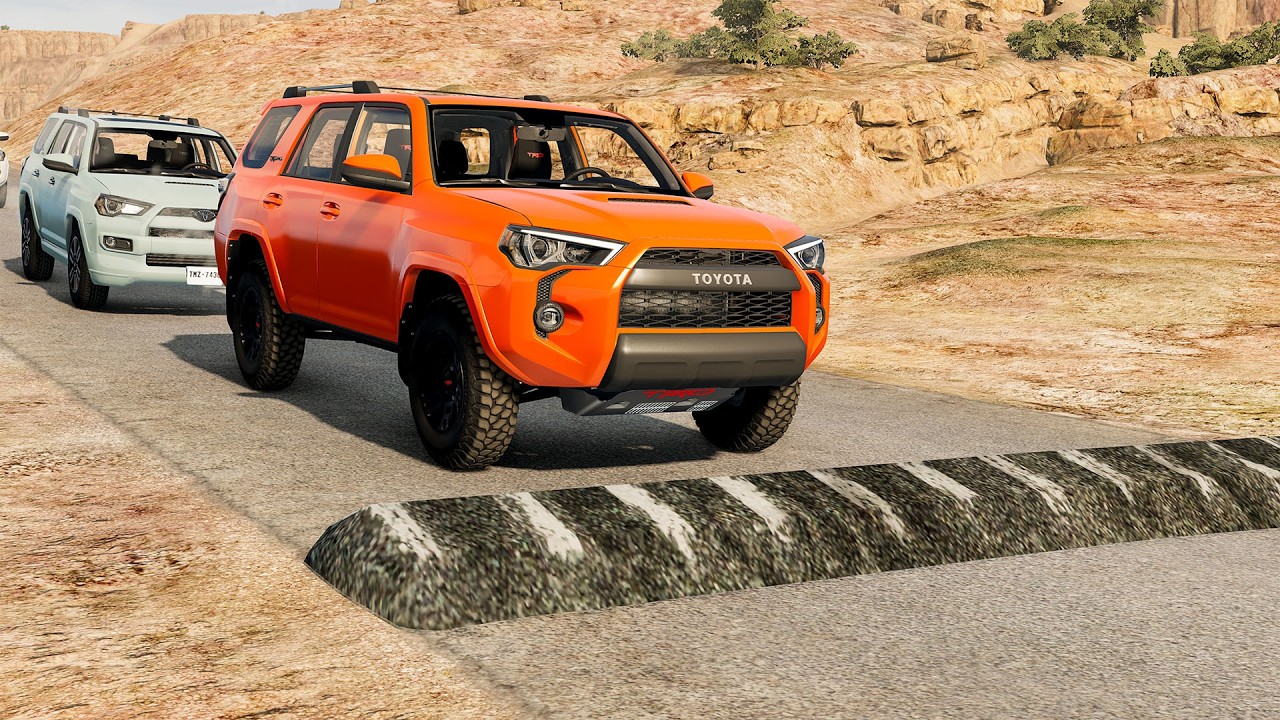 Cars & Trucks Over Speed Bumps #9  BeamNG drive  BeamNG Zone