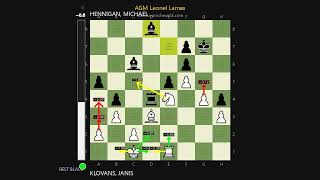 B69 Sicilian-Richter-Rauzer Klovans, Janis 2505 vs Hennigan, Michael 2410 EN