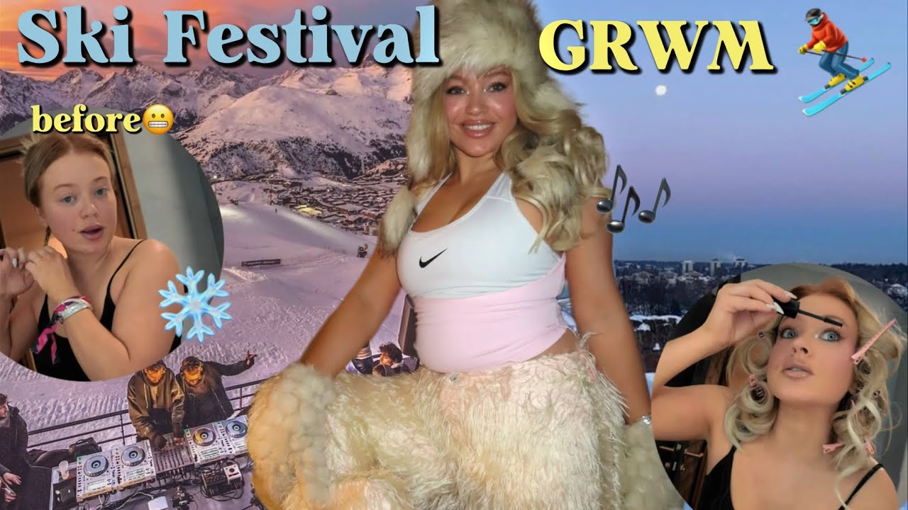 Onzy Rave Winter Festival Get Ready With Me (RISE SKI) 🎿 bouncy hair, winter rave outfit ...