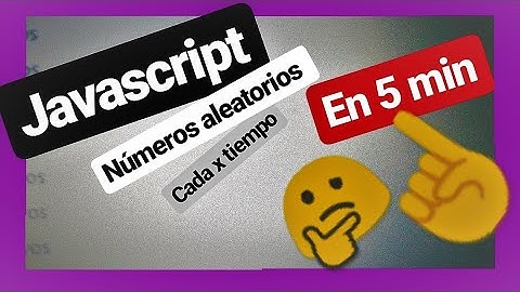 Número aleatorio en javascript☝️ (5 min.) ✅como generar un número aleatorio en javascript