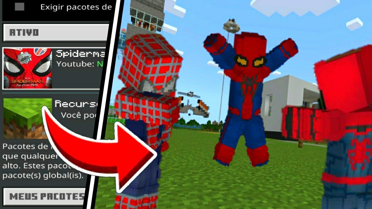 Eu Recriei o Jogo do Homem Aranha No Minecraft 