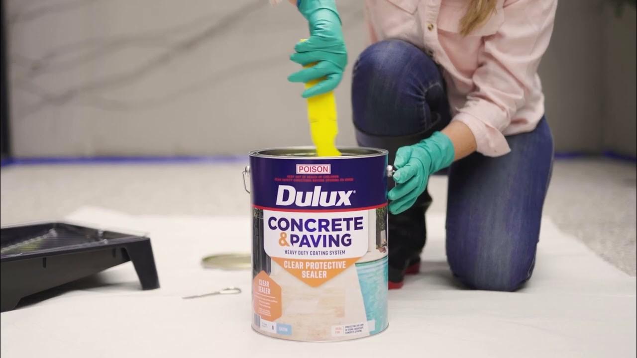 How To Apply Clear Protective Sealer Dulux Concrete & Paving YouTube
