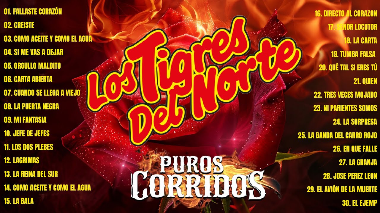 1 Hora Puros Exitos Corridos de Los Tigres Del Norte Mix 2024 Pa