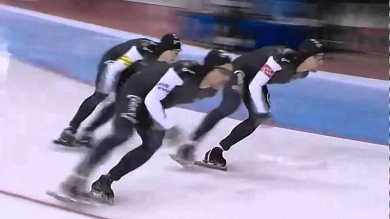 Speed Skating 2nd World Cup SaltlakeCity 20132014 men team pursuit