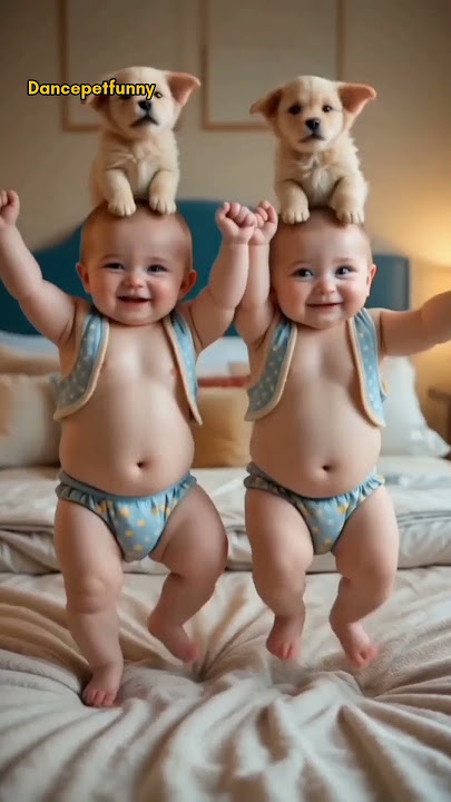 animal dance with baby #trending #shortvideo #animaldance