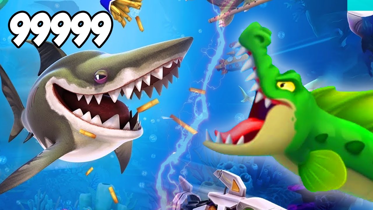 Level Up Shark Attack Hungry Shark Primal - All Levels Save The Fish Video Gameplay Mobile