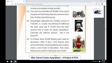 Rotary Club of Ambattur Class 5 Maths Chapter 3 Four Operations Part 5