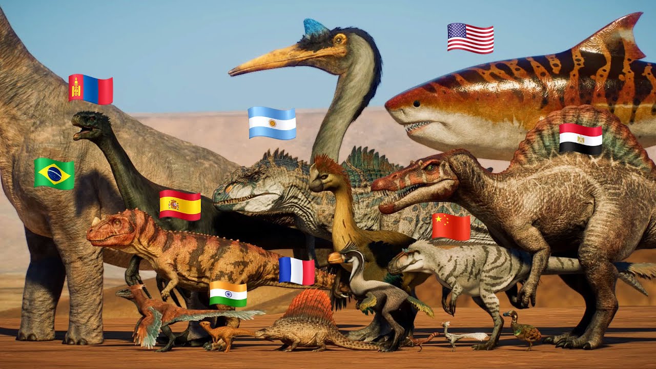 ALL 350 DINOSAURS FOUND IN COUNTRIES | JURASSIC WORLD EVOLUTION 2