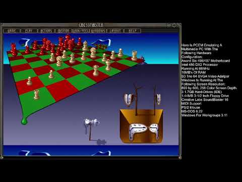 ChessMaster 4000 Running Under Windows 3.1 On PCEM