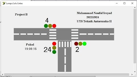 simulasi traffic light dan rambu hati hati pertigaan lalu lintas menggunakn software delphi 7