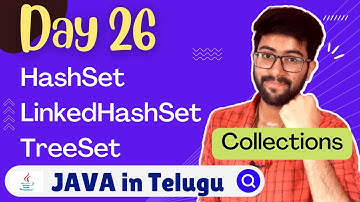 Day 26 : Java Collections HashSet TreeSet in Telugu | Java Course in Telugu | Vamsi Bhavani