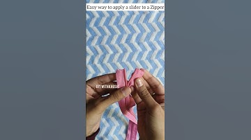 Easy way to apply a slider to a Zipper #shorts #diy