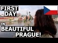First Day in PRAGUE! (Prague Castle + Petřín Tower + Market Food)