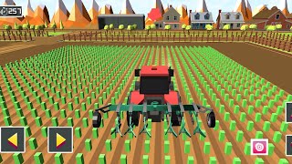 Blocky Plow 2 Simulator Harvest Fields - PLOWING and SEEDING corn Culture | Android / Ios | GamePlay screenshot 4