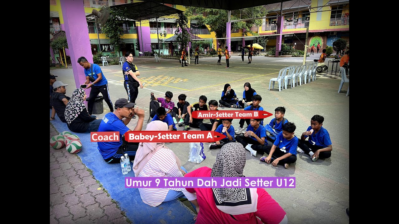 Perlawanan Persahabatan Bola Tampar U12 Team A SKBTR1 dengan SK Jalan 4 Bangi
