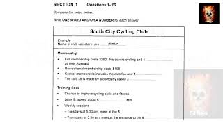 South city cycling club listening test 2      .