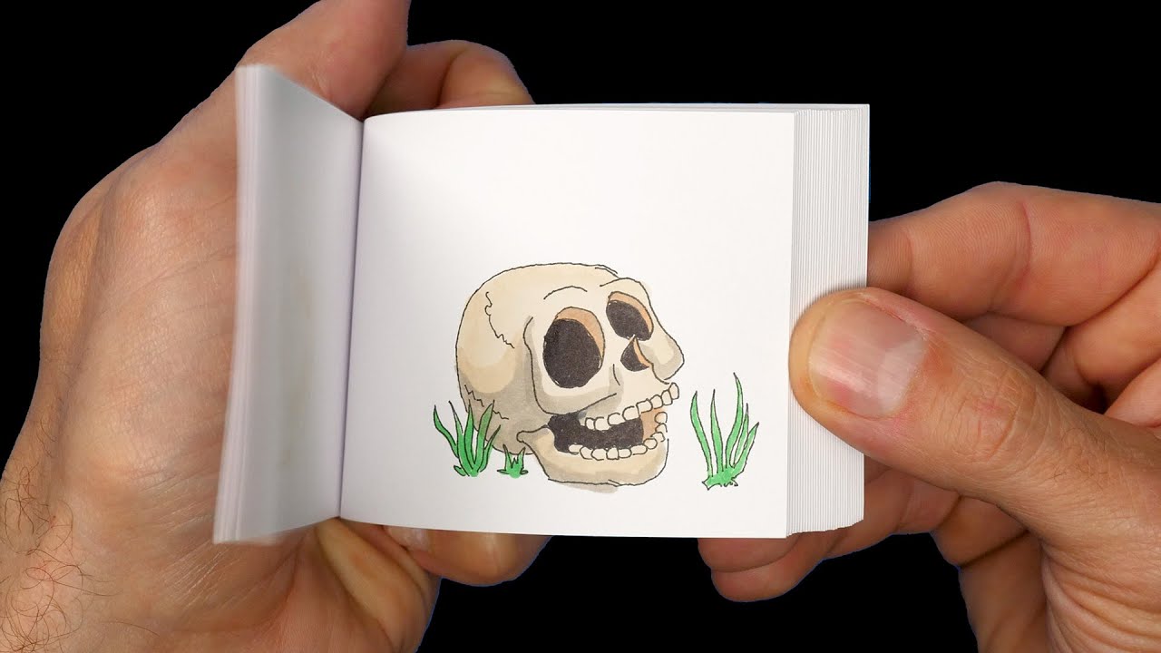 I made a Skull Flipbook 💀 - YouTube