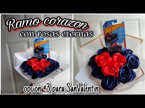 Como Hacer Rosas Eternas de listón #sanvalentin 