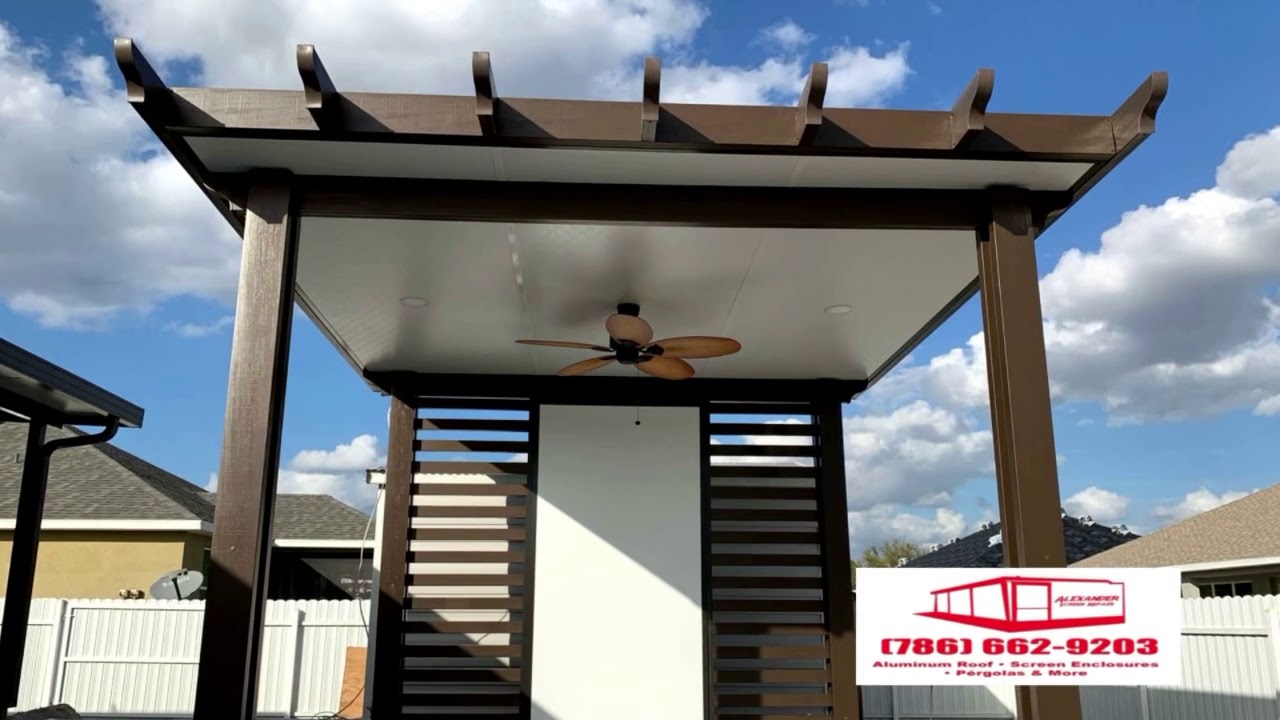 Pérgolas de aluminio en miami miami pergolas aluminumroof YouTube
