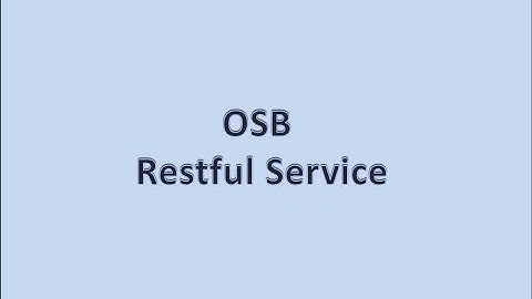 OSB Restfull Service