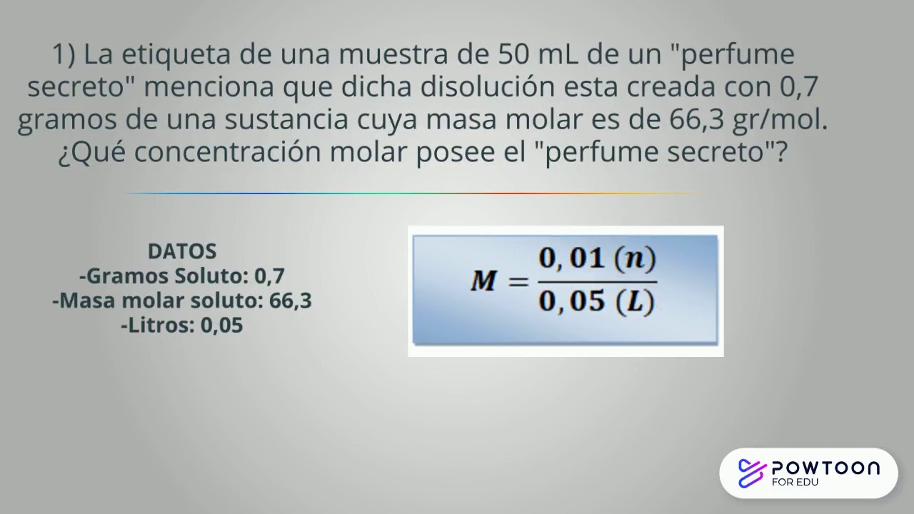 EJERCICIOS MOLARIDAD YouTube ejercicios-molaridad-youtube
