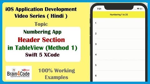 Create iOS Application to fix Header in TableView  Using Delegate in Swift 5 XCode | Hindi | Easy