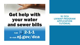NJ DCA LIHWAP Application Tutorial