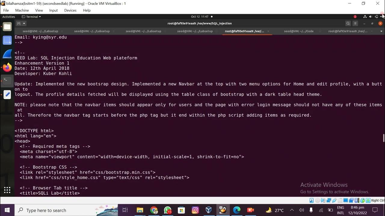 SQL Injection task01 Attack on select statement - YouTube