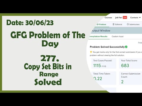 Copy Set Bits in Range || C++ || GFG Daily Problem