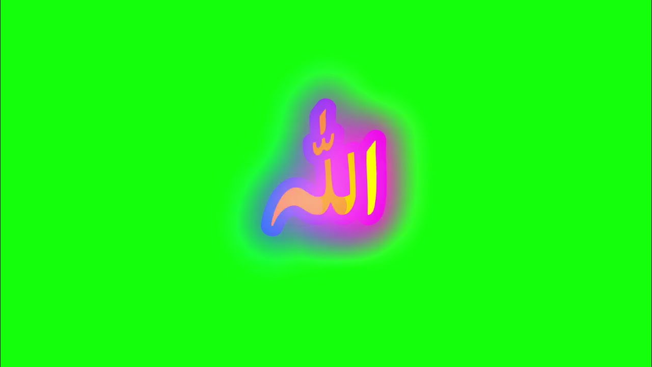 Allah Name Green Screen Animation Effects 