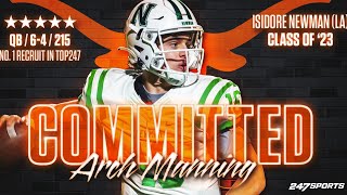 BREAKING: No. 1 overall prospect Arch Manning commits to Texas Longhorns