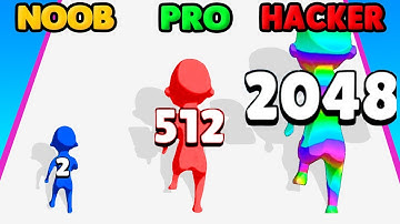 😀😁😂 NOOB vs PRO vs HACKER in 2048 Clash 3D